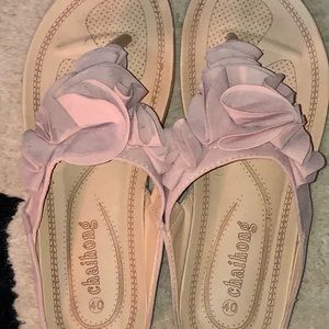 Blush pink frilly sandals size 40 US 9